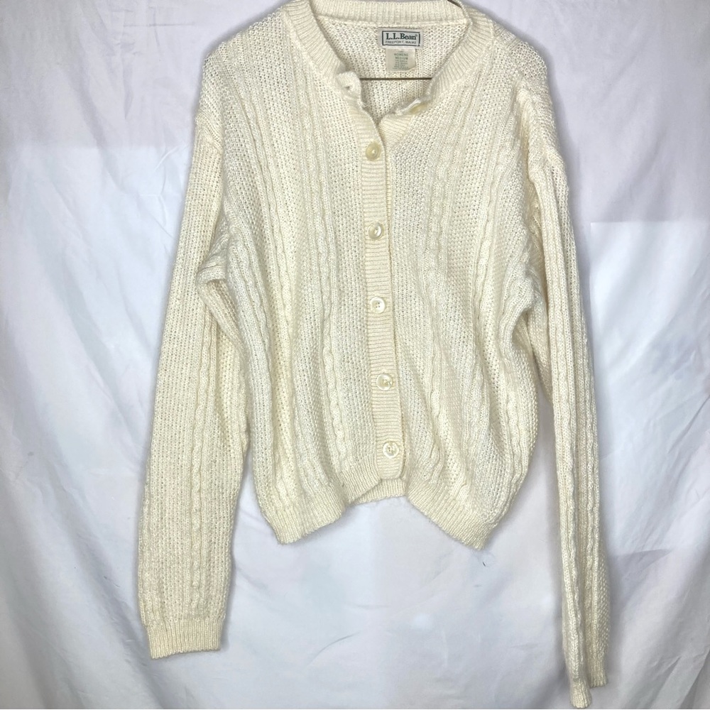 Llbean mohair blend vintage cardigan
